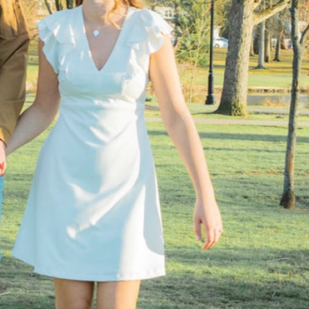 Tommy Hilfiger white ruffle dress